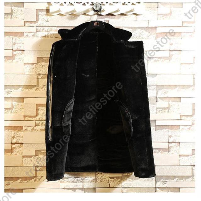 ポイント10倍！】ロング丈 ムートンコート メンズ ムートンジャケット