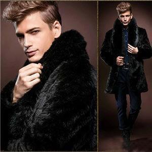 ファーコート メンズ 毛皮コート ファーコート ミンク メンズ毛皮コートロング 暖かい 防寒 秋冬