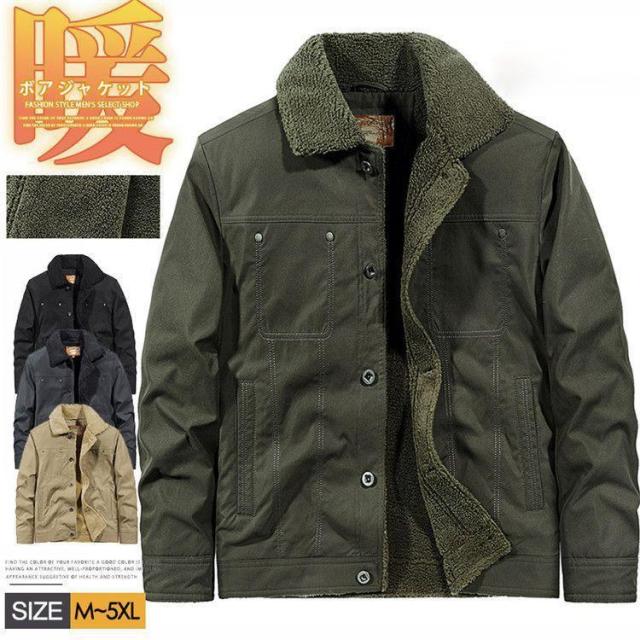ミリタリージャケット メンズ 冬服 デッキジャケット 裏起毛 厚手ジャケット アウター 40代 50代 防寒 あったか