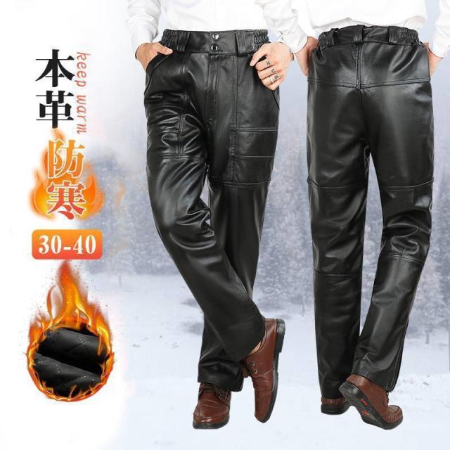 レザーパンツ メンズ　革パン　本革　牛革 　バイクパンツ バイク用レザーパンツ　スキニー 革パンツ　ストレート ライダースパンツ 通気 防水