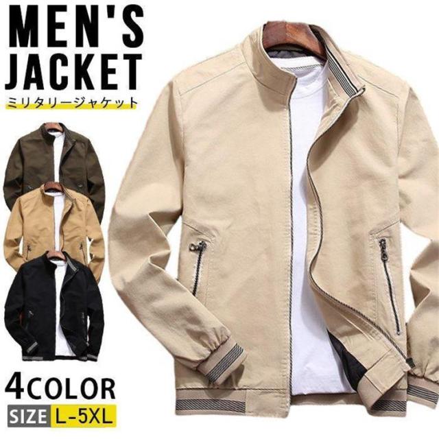 ミリタリージャケット メンズ ジャケット ブルゾン ジャンパー アウター トラックジャケット ミリタリー ストリートの通販は 4,860円