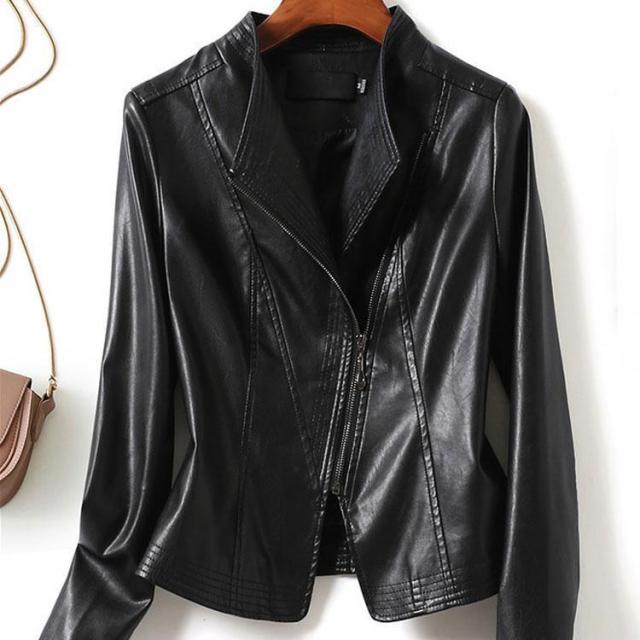レディース革ジャン 本革　秋冬　レザージャケット ライダースジャケット  ラム革  バイクウェア シングル 女性用　上品　防寒防風