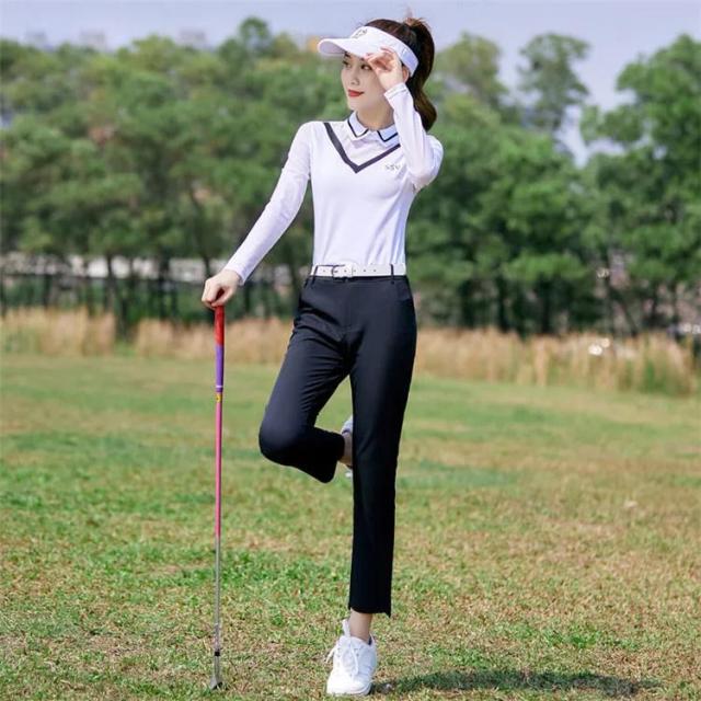 ゴルフウェア レディース ゴルフ　スウェット　ポロシャツ　スポーツウェア 運動着 おしゃれ 着痩せ カジュアル