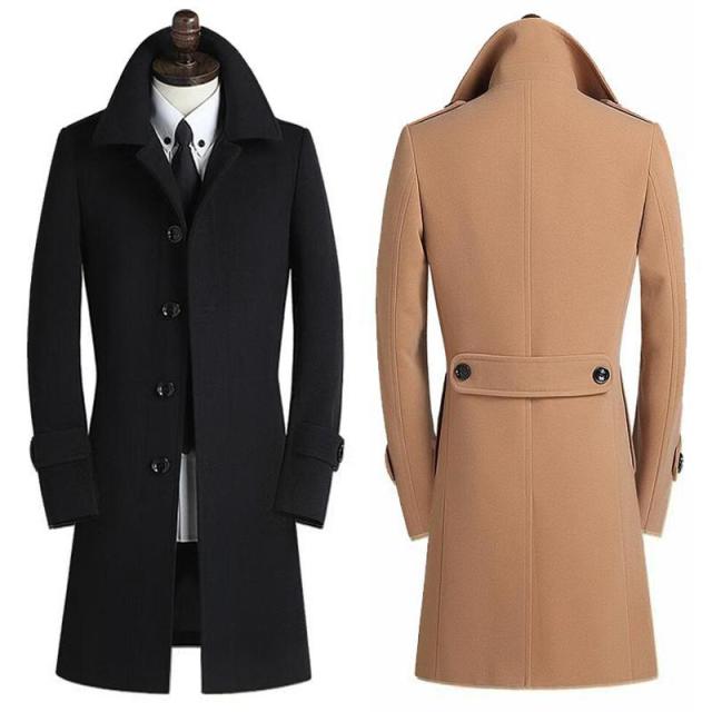 チェスターコート メルトン ステンカラーコート ジャケット ロング アウター メンズメルトン ウールトレンチコート ロングコート 大人気物新品