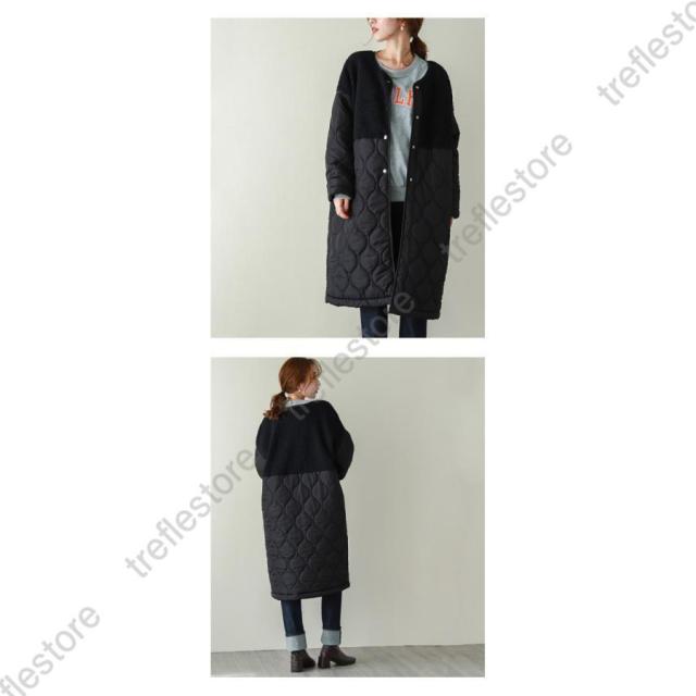 ポイント10倍！】キルティング ボアコート レディース ビッグ