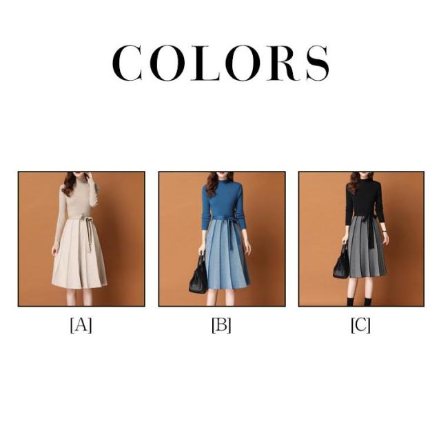 ニットワンピース レディース 秋冬 黒 40代 50代 卒業式 服 母