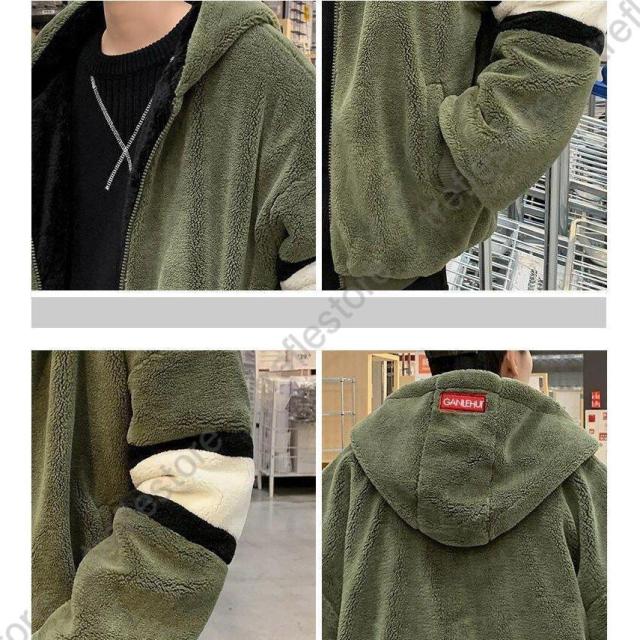 ポイント10倍！】ムートンコートボアメンズ秋冬厚手ふわふわもこもこ