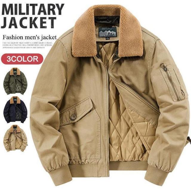 中綿ジャケット メンズ ミリタリージャケット デッキジャケット 厚手コート あったか 防風 防寒 冬服