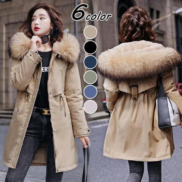 モッズコート 中綿ダウンコート レディース キルティングコート ジャケット 秋冬 40代 カジュアル ファーフード 中綿ダウンコート ミディアム丈 アウター