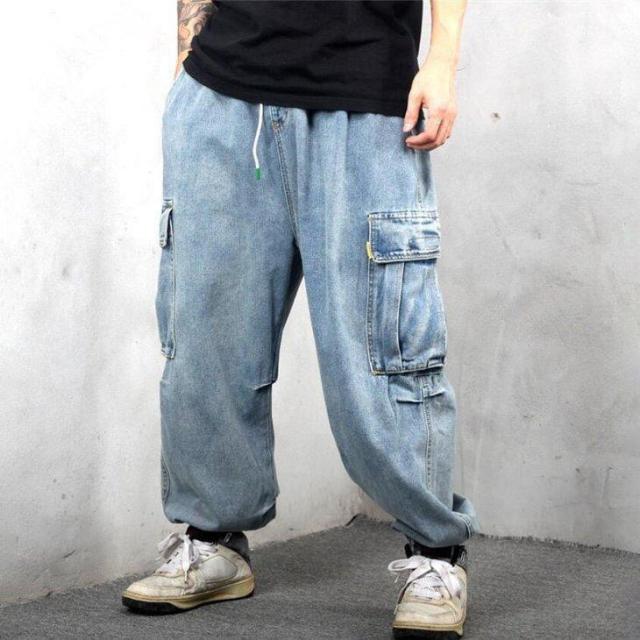 デニムパンツ メンズ デニム カーゴパンツ ズボン ジーンズ Gパン ジーパン ワイドパンツ カジュアル ゆる 大きいサイズ