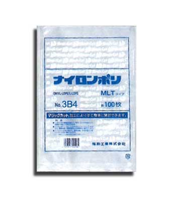 【直送／代引不可】ナイロンポリ MLT No3B4 3000枚