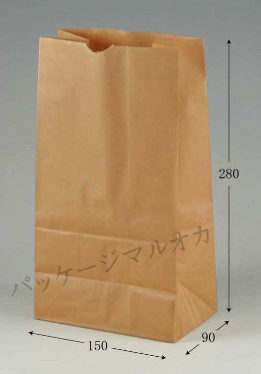 【直送／代引不可】角底袋 No. 6 未晒無地 5000枚