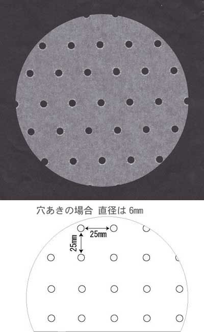 リンベシート シリコンペーパー丸 穴あき RSM-300（300φ） 500枚