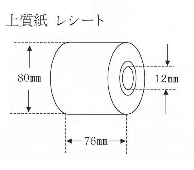 【直送／代引不可】“国産” 上質紙 レシｰト 76幅 RP768012 レジロール 100巻