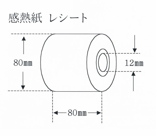 【直送／代引不可】“国産” 感熱紙 レシート 80幅 RH808012 レジロール 50巻