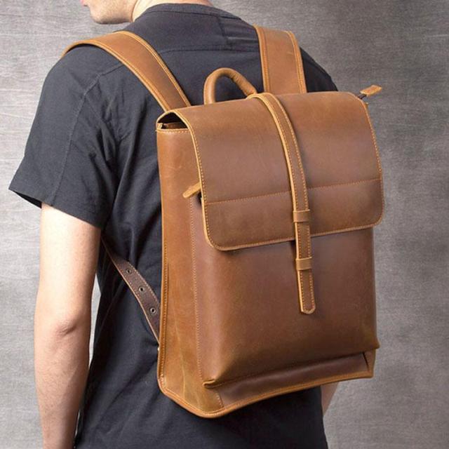 リュック　メンズ　リュックサック 本革　牛革　デイパック　ビジネス　バックパック　レザー　通勤通学　旅行　出張　アウトドア　自転車鞄　カバン　男女兼用