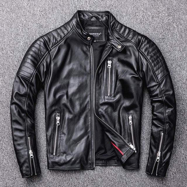 メンズ革ジャン 本革　秋冬　レザージャケット ライダースジャケット バイクウェア シングル 男性用　上品　防寒防風 メンズ革ジャン 秋冬 レザー 大きいサイズ カジュアル 立ち襟