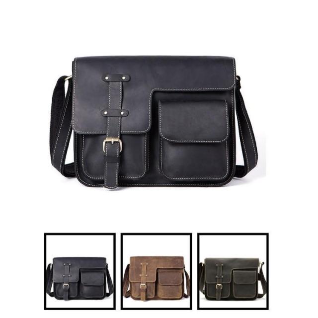 本革　メッセンジャーバッグ　ショルダーバッグメンズ 斜めがけ 2way ビジネスバッグ カバン　牛革　通勤通学 　カジュアル アウトドア
