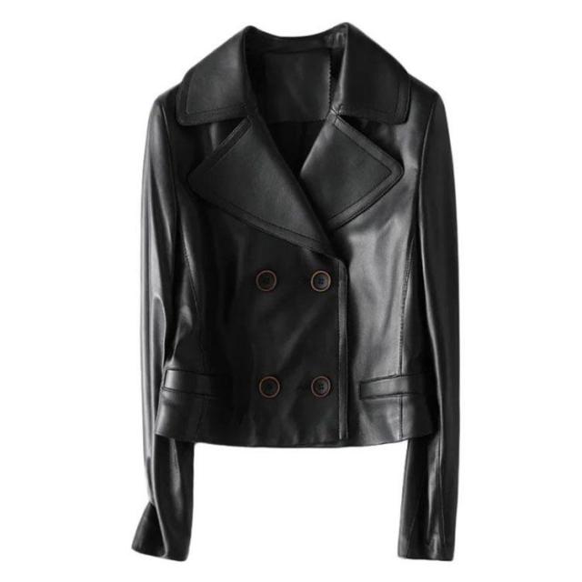 レディース革ジャン 本革　秋冬　レザージャケット ライダースジャケット  ラム革  バイクウェア シングル 女性用　上品　防寒防風