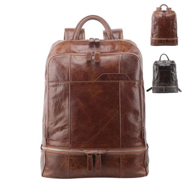 リュック　メンズ　リュックサック 本革　牛革　デイパック　ビジネス　バックパック　レザー　通勤通学　旅行　出張　アウトドア　自転車鞄　カバン