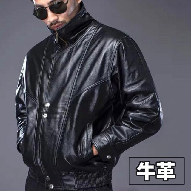 メンズ革ジャン 本革　秋冬　レザージャケット ライダースジャケット バイクウェア シングル 男性用　上品　防寒防風