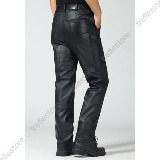 ポイント10倍！】レザーパンツ メンズ 革パン 本革 牛革 バイクパンツ