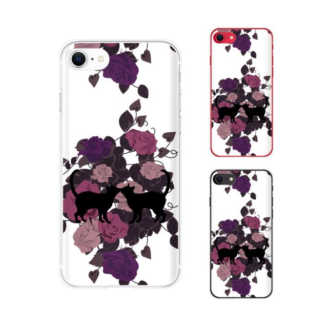 Iphone Se 11 11 Pro 11 Pro Max Xr Xs Xs X 8 7 6 スマホ ケース カバー アイフォンケース 猫のカップル2 薔薇 白の通販はau Pay マーケット 株式会社kouken