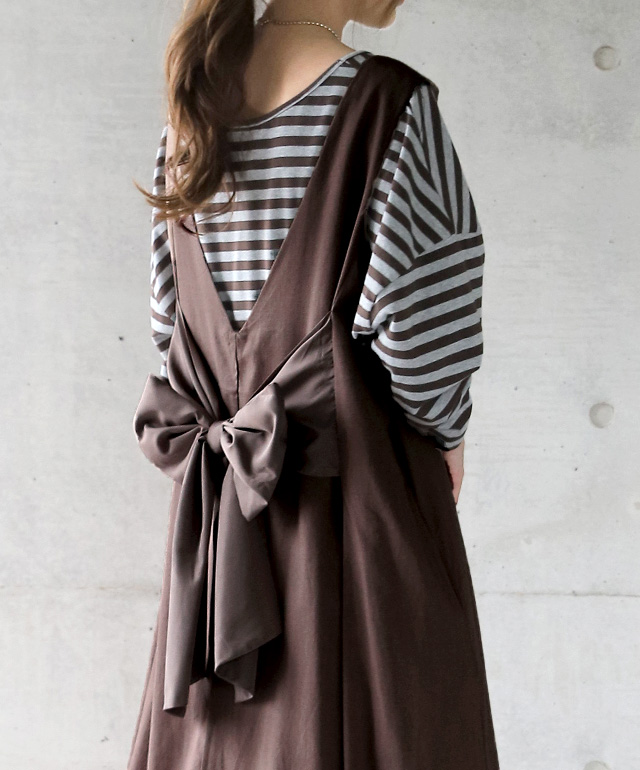 10月22日0時 再販 aw新作 ワンピース マキシワンピース ワンピ ロングワンピース マキシ フレアワンピース バックリボン 後ろの通販はau Pay マーケット Hug U ハグユー Au Payマーケット店