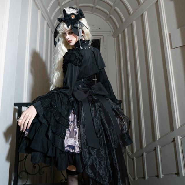 ゴスロリ ジャンパースカート ALICE GIRL ホルターネック ネックリボン