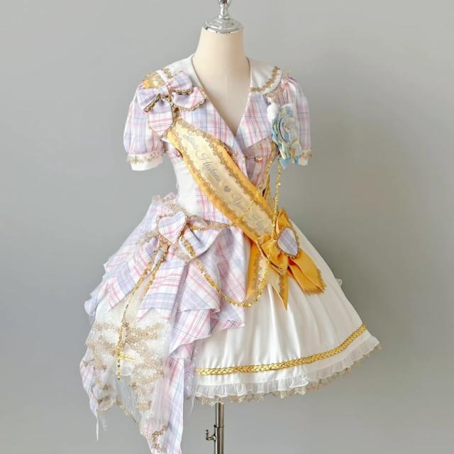 キラキラ アイドル衣装 JSK サッシュ タスキ アイドル イベント コンカフェ ステージ 衣装 豪華 ガーリー かわいい かっこいい lolita キラキラ アイドル衣装 JSK サッシュ タスキ アイドル イベント コン