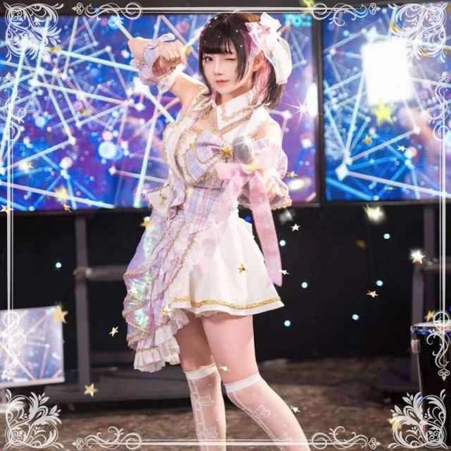 キラキラ アイドル衣装 セットアップ ふわふわ 地下アイドル ライブ ステージ衣装 推し活 イベント衣装_4
