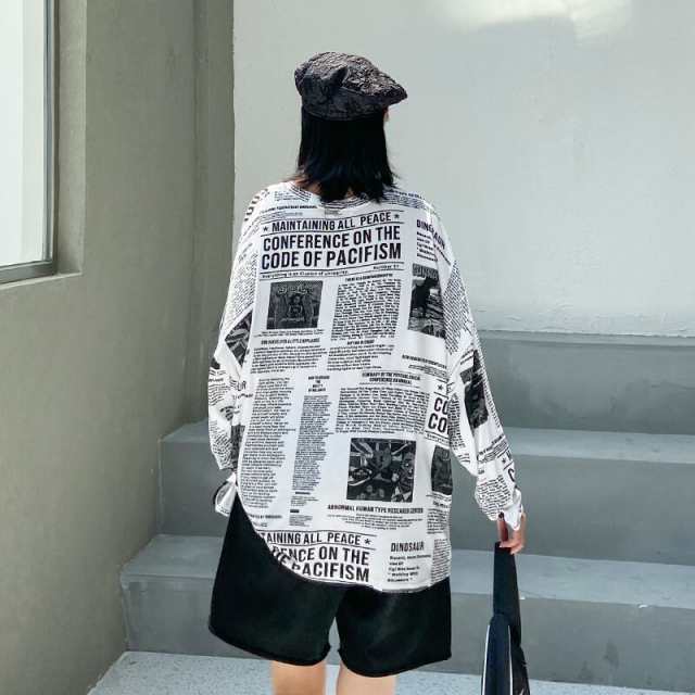 【プリント ロンT】新品 キレカジ ストリート ファッション 長袖 Tシャツ