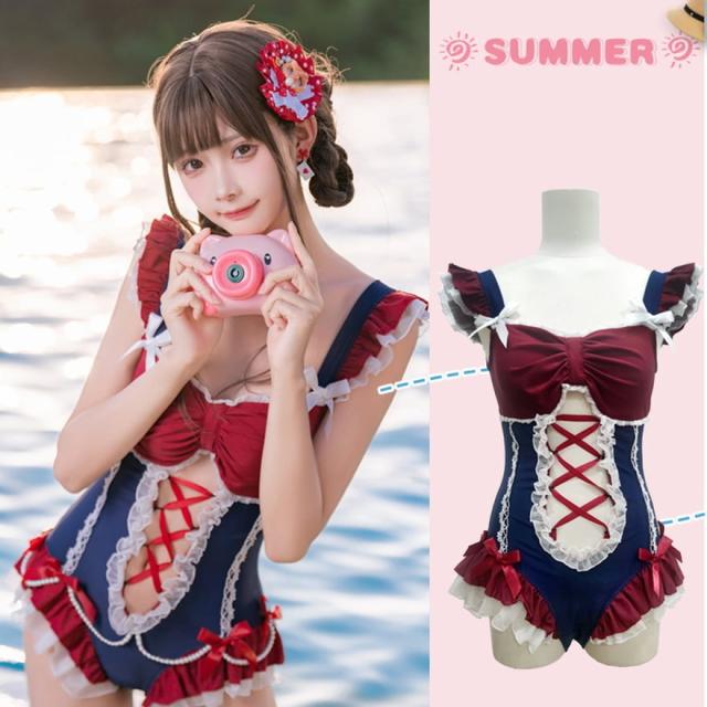 水着 レディース 体型カバー かわいい ワンピース 夏 リゾート 夏休み スイートロリータ ガーリー 甘め 水着 レディース 体型カバー かわいい ワンピース 夏 リゾート 夏休み