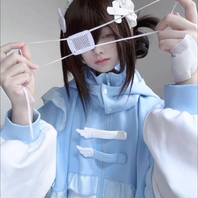 即納】天使界隈 地雷系 可愛い服 セットアップ 付け袖 オールシーズン