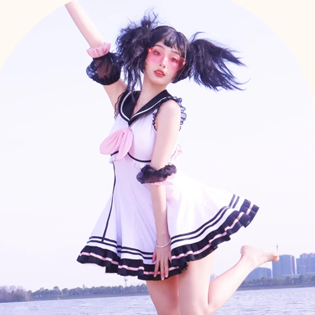 SEASONZ アイドル 水着 かわいい ワンピース マリンコーデ 双子コーデ