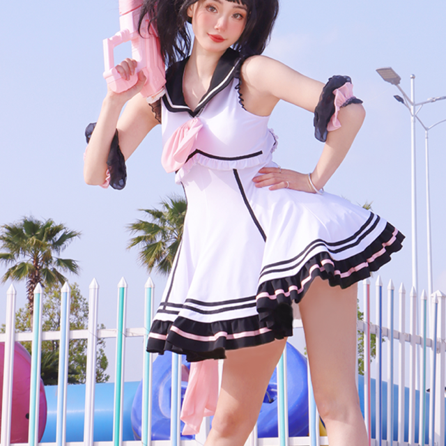 SEASONZ アイドル 水着 かわいい ワンピース マリンコーデ 双子コーデ