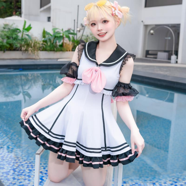 SEASONZ アイドル 水着 かわいい ワンピース マリンコーデ 双子コーデ