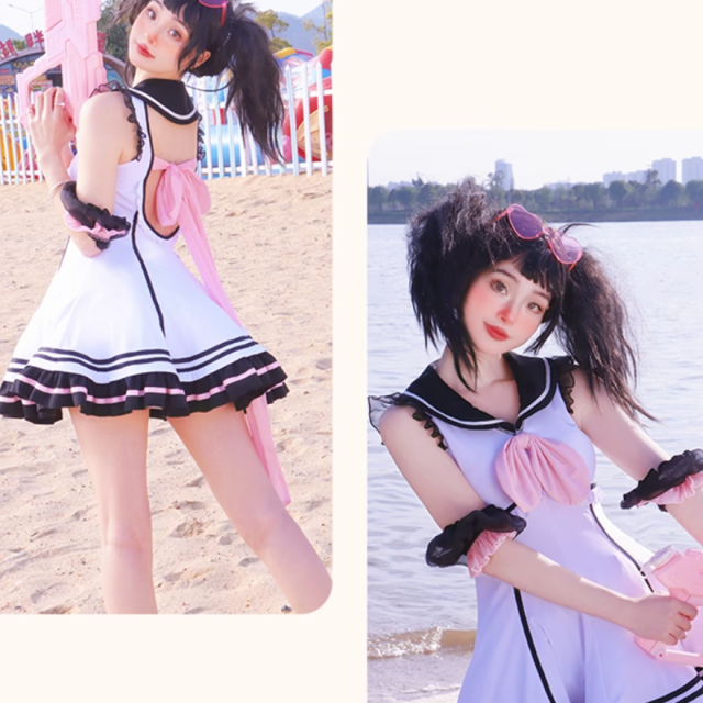 SEASONZ アイドル 水着 かわいい ワンピース マリンコーデ 双子コーデ