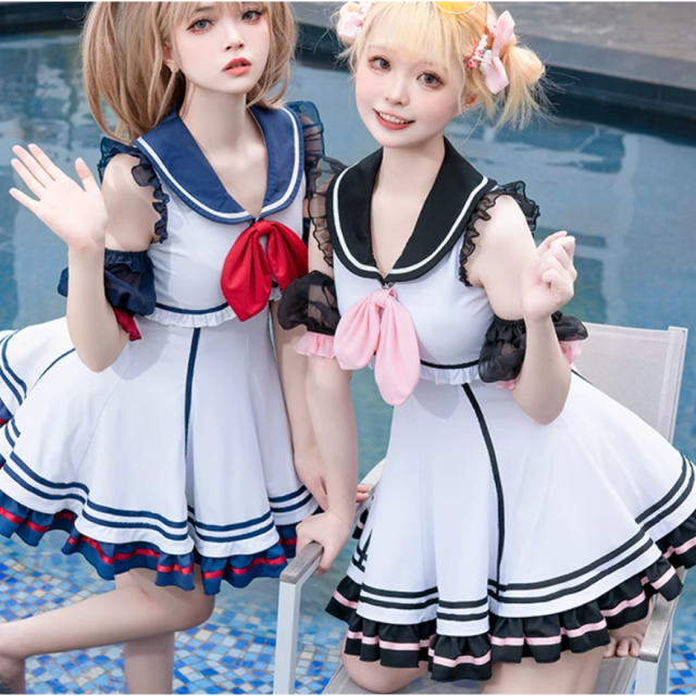 SEASONZ アイドル 水着 かわいい ワンピース マリンコーデ 双子コーデ