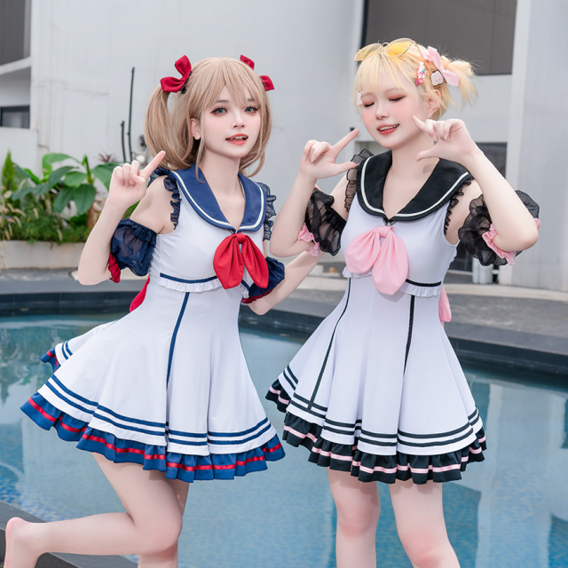 SEASONZ アイドル 水着 かわいい ワンピース マリンコーデ 双子コーデ