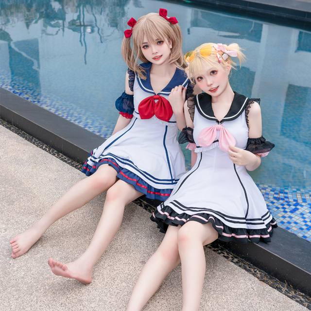 SEASONZ アイドル 水着 かわいい ワンピース マリンコーデ 双子コーデ