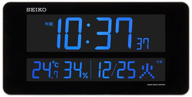 セイコー クロック 掛け時計 置き時計 兼用 電波 デジタル 交流式 