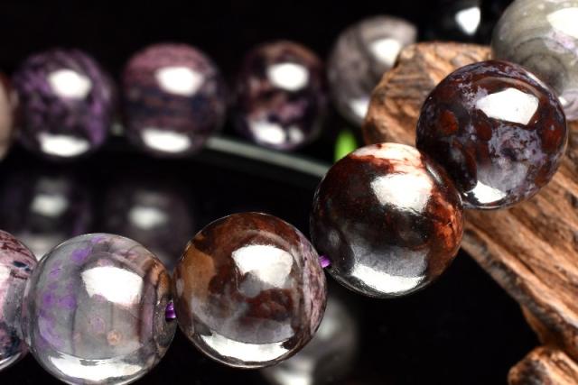 【１点物】三大ヒーリング スギライト(杉石)　11.5-12mm　ブレスレット 厄除け【送料無料】_M3313の通販は