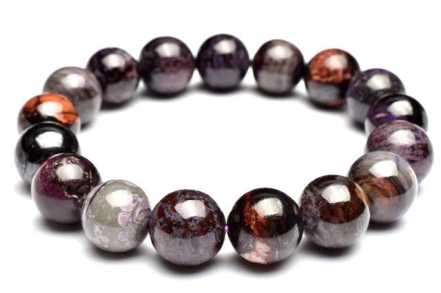 【１点物】三大ヒーリング スギライト(杉石)　11.5-12mm　ブレスレット 厄除け【送料無料】_M3313の通販は