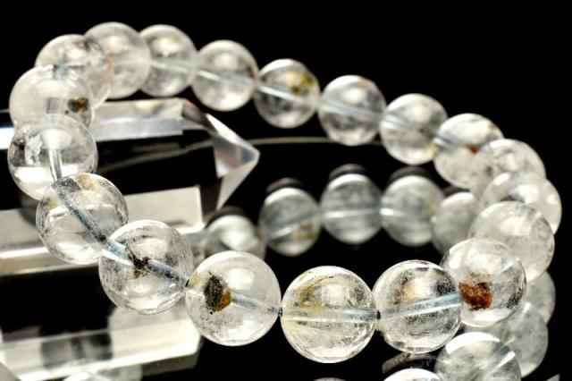 【１点物】グリーントルマリンインクォーツ　10-10.5mm　ブレスレット 健康運・厄除け【ネコポス送料無料】_MA837_4