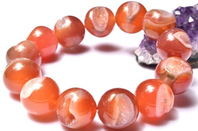 珍しい♡ 桜瑪瑙 苔瑪瑙 共生 スフィア 丸玉 60mm ジオードあり 天然石