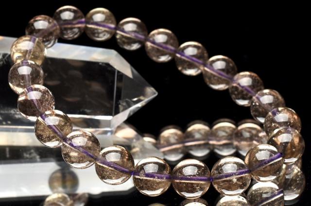 1点物】AAA+☆希少パープル パープルリビアングラス 9mm ブレスレット