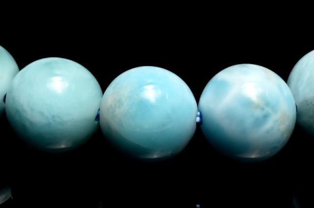 【１点物】やわらかに広がる優しい水色 ラリマー　8.5mm　ブレスレット 【ネコポス送料無料】_MC2417_2
