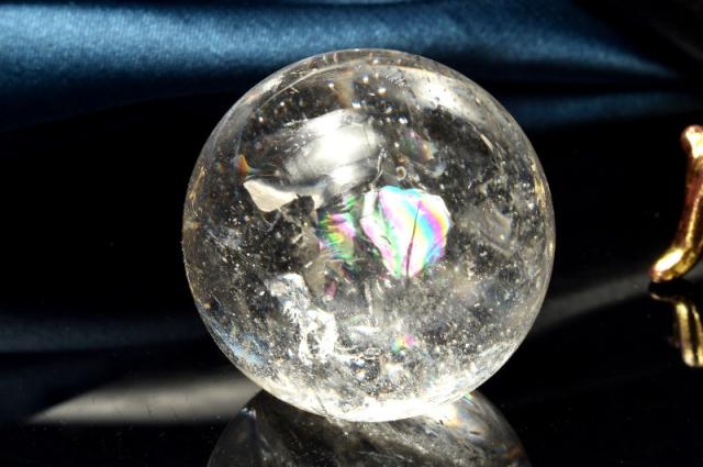 1点物】虹入り！コロンビア産 レムリアンシードクリスタル 32mm 丸玉