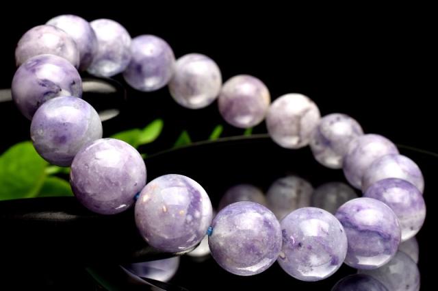 【１点物】夢幻的パープルが魅せる ティファニーストーン(オパールフローライト)　11.5mm　ブレスレット _MC3160